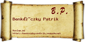 Benkóczky Patrik névjegykártya